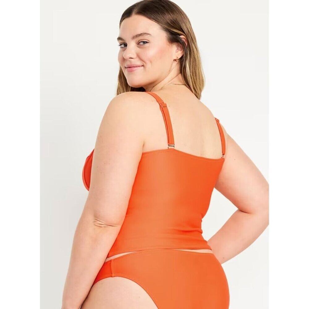 Old Navy Underwire Tankini Swim Top Women's Size XXL Warm Sunset New with Tags